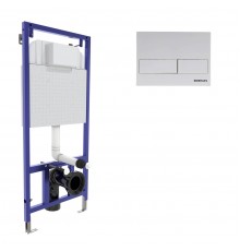 Инсталляция  для скрытого монтажа NOVUM L4 с кнопкой Soft Touch белая, BERGES