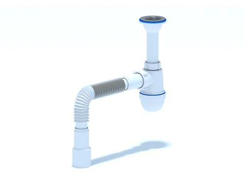 Сифон Ани 1 1/2"* 40с гибкой трубой 40х40/50, ANI PLAST