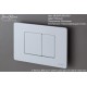 Кнопка смыва IBERICA BLANCA INOX-C нержавеющая сталь, белый матовый (IB.B011.001.000)