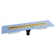 Желоб водосток В1 ANTIK 700, золото глянец, S-сифон D50 H60 боковой, BERGES