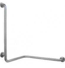 Поручень настенный левый под двумя углами 90* для людей с ограниченными возможностями, матовый
