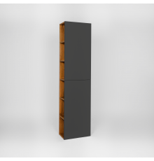 Шкаф-пенал VIANT БОСТОН 40 подвесной графит/дуб вотан (VBOS400G-PENP)