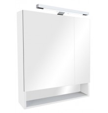 Зеркальный шкаф Roca Gap 70 см, с подсветкой, белый глянцевый, ZRU9302886