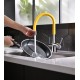 Смеситель Lemark Comfort LM3075C-Yellow для кухонной мойки, с подключением к фильтру питьевой воды, хром/желтый