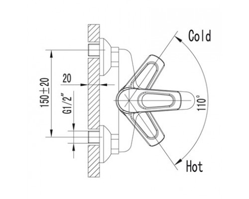 Смеситель Lemark Omega LM3102C для ванны и душа