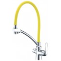 Смеситель Lemark Comfort LM3070C-Yellow для кухонной мойки, хром/желтый