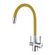 Смеситель Lemark Comfort LM3075C-Yellow для кухонной мойки, с подключением к фильтру питьевой воды, хром/желтый