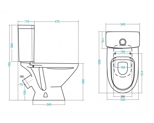 Напольный унитаз Santek Лига 1.WH30.2.141 (wh302141) крышка стандарт