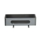 Полка для душа прямая Lemark SHELF LINE из нерж. стали с крючками, хром/вставка-пластик графит (9771043)