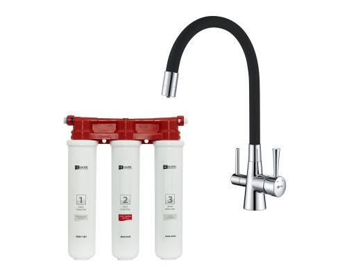 Комплект LEMARK Смеситель LM3075C для кухни  + Фильтр BASIC для очистки воды (LM3075C085)
