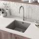Кухонная мойка Lemark SINARA 440-U подстольного монтажа из кварцгранита цвет: Антрацит  (9910067)