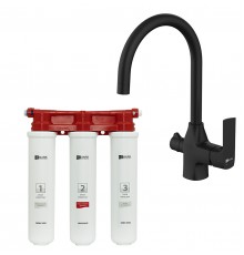 Комплект Lemark Смеситель LM7261BL для кухни + Фильтр BASIC для очистки воды от хлора и вредных примесей (LM7261BL085)