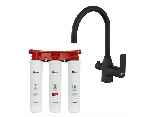 Комплект Lemark Смеситель LM7261BL для кухни + Фильтр BASIC для очистки воды от хлора и вредных примесей (LM7261BL085)