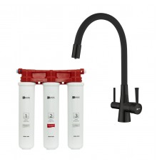 Комплект LEMARK Смеситель LM3075BL для кухни + Фильтр BASIC для очистки воды (LM3075BL085)