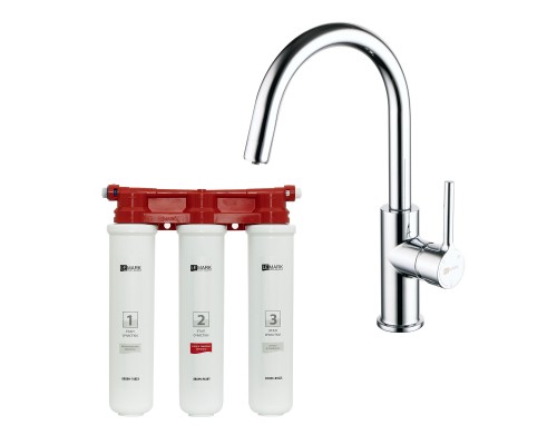 Комплект LEMARK Смеситель LM3073C для кухни + Фильтр BASIC для очистки воды (LM3073C085)