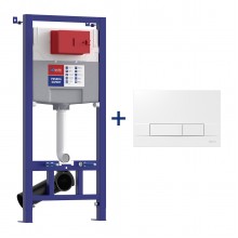 Комплект 2в1: Инсталляция Lemark PENEDA EXPERT для унитазов с кнопкой смыва BIT белый глянец (9812415)