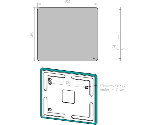Зеркало 90x80 см Lemark Ecosmo LM90Z-Ecos