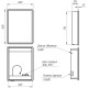 Зеркальный шкаф 60x80 см белый глянец R Lemark Element LM60ZS-E