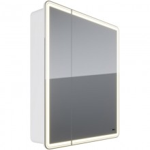 Зеркальный шкаф 70x80 см белый глянец Lemark Element LM70ZS-E