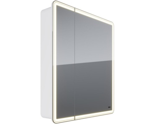 Зеркальный шкаф 70x80 см белый глянец Lemark Element LM70ZS-E