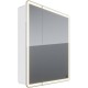 Зеркальный шкаф 70x80 см белый глянец Lemark Element LM70ZS-E
