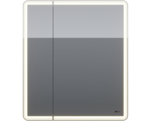 Зеркальный шкаф 70x80 см белый глянец Lemark Element LM70ZS-E
