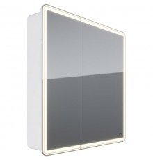 Зеркальный шкаф 80x80 см белый глянец Lemark Element LM80ZS-E