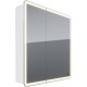 Зеркальный шкаф 80x80 см белый глянец Lemark Element LM80ZS-E