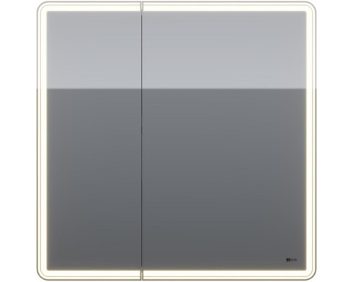 Зеркальный шкаф 80x80 см белый глянец Lemark Element LM80ZS-E