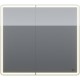 Зеркальный шкаф 90x80 см белый глянец Lemark Element LM90ZS-E
