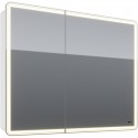 Зеркальный шкаф 100x80 см белый глянец Lemark Element LM100ZS-E