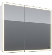 Зеркальный шкаф 100x80 см белый глянец Lemark Element LM100ZS-E