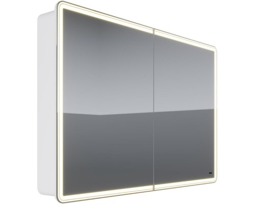 Зеркальный шкаф 120x80 см белый глянец Lemark Element LM120ZS-E
