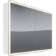Зеркальный шкаф 120x80 см белый глянец Lemark Element LM120ZS-E