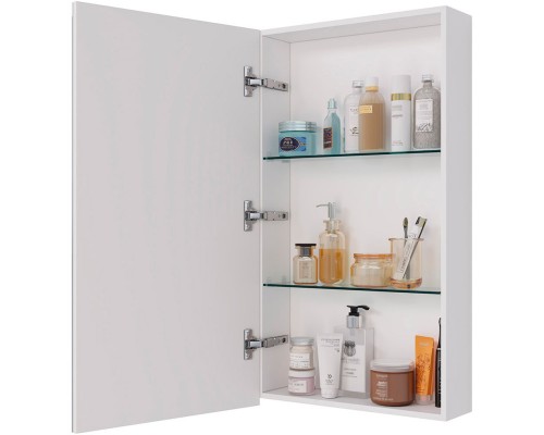Зеркальный шкаф 45x80 см белый глянец L Lemark Universal LM45ZS-U