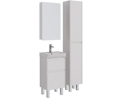 Зеркальный шкаф 45x80 см белый глянец L Lemark Universal LM45ZS-U