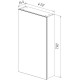 Зеркальный шкаф 45x80 см белый глянец L Lemark Universal LM45ZS-U