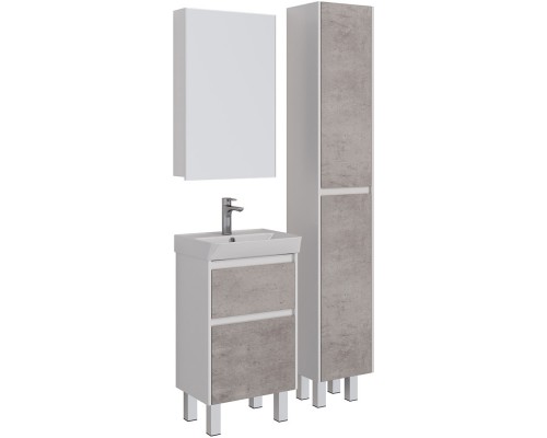 Зеркальный шкаф 50x79 см белый глянец L Lemark Universal LM50ZS-U