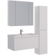 Зеркальный шкаф 100x79 см белый глянец Lemark Universal LM100ZS-U