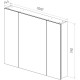 Зеркальный шкаф 100x79 см белый глянец Lemark Universal LM100ZS-U