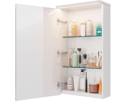 Зеркальный шкаф 45x80 см белый глянец L Lemark Zenon LM45ZS-Z