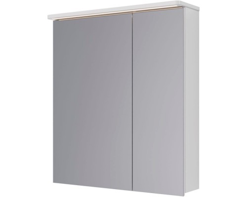 Зеркальный шкаф 70x80 см белый глянец Lemark Zenon LM70ZS-Z