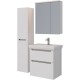 Зеркальный шкаф 70x80 см белый глянец Lemark Zenon LM70ZS-Z