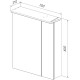 Зеркальный шкаф 70x80 см белый глянец Lemark Zenon LM70ZS-Z