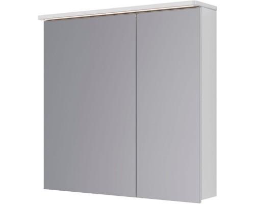 Зеркальный шкаф 80x80 см белый глянец Lemark Zenon LM80ZS-Z