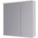 Зеркальный шкаф 80x80 см белый глянец Lemark Zenon LM80ZS-Z