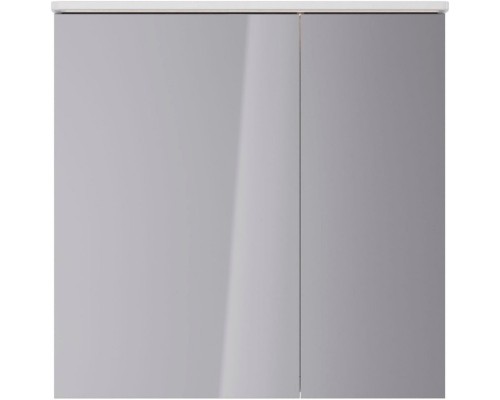 Зеркальный шкаф 80x80 см белый глянец Lemark Zenon LM80ZS-Z
