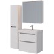 Зеркальный шкаф 80x80 см белый глянец Lemark Zenon LM80ZS-Z