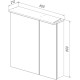 Зеркальный шкаф 80x80 см белый глянец Lemark Zenon LM80ZS-Z