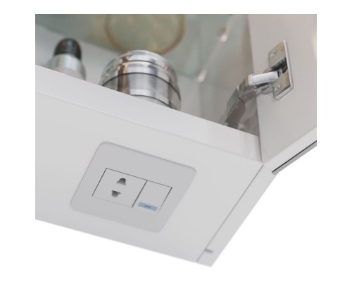 Зеркальный шкаф 80x80 см белый глянец Lemark Zenon LM80ZS-Z